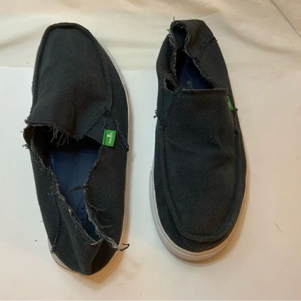 Sanuk Men's Navy Blue Loafers Slip On Shoes Size 9/42